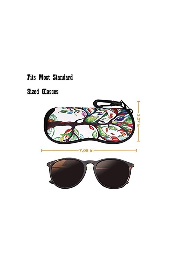 Ultra léger en Néoprène Housse de Stockage des Lunettes avec Clip de Ceinture pour Lunettes,Sac Souple de Lunettes de Soleil,