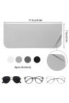 NQEUEPN Étuis à Lunettes Souples, 4pcs Étui à Lunettes de Soleil Souple Étui à Lunettes de Soleil Pochette Souple &nbsp;Étui&nbsp;à&nbsp;Lun