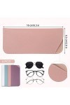 4pcs Étuis à Lunettes Souples, 6,1x15,3cm Étui à Lunettes de Soleil Souple Étui à Lunettes de Soleil Pochette Souple Étui à L