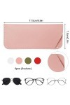 NQEUEPN Étuis à Lunettes Souples, 4pcs Étui à Lunettes de Soleil Souple Étui à Lunettes de Soleil Pochette Souple &nbsp;Étui&nbsp;à&nbsp;Lun