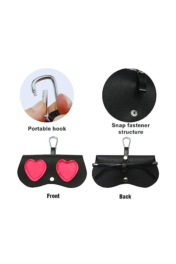 CUHZA Étui à Lunettes Femme, Étui à Lunettes de Soleil Portable Protecteur de Lunettes de Voyage, Étui à Lunettes pour Femmes