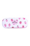 Oyfel Boite Etui a Lunettes Clair Blanc Couleur Claire Fleur Fruit Pastèque pour Femme Homme Enfant 1 Pcs