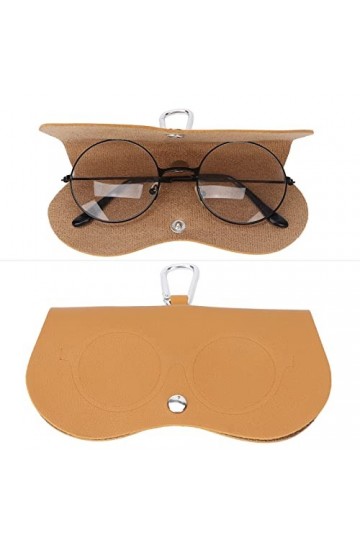 Étui à Lunettes, étui à Lunettes de Soleil en Cuir PU Souple Étuis à Lunettes Support de Rangement avec Clip, Étuis élégants 