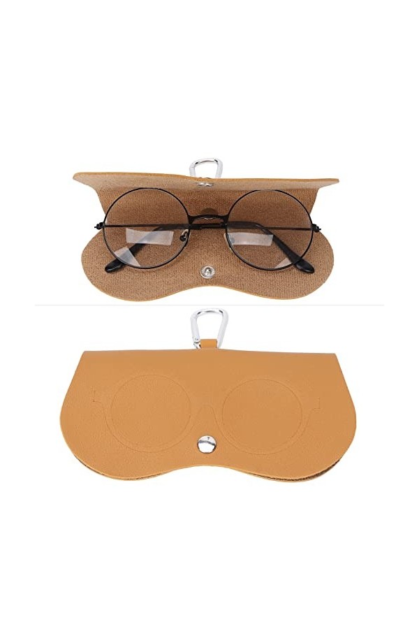 Étui à Lunettes, étui à Lunettes de Soleil en Cuir PU Souple Étuis à Lunettes Support de Rangement avec Clip, Étuis élégants 