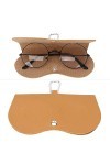 Étui à Lunettes, étui à Lunettes de Soleil en Cuir PU Souple Étuis à Lunettes Support de Rangement avec Clip, Étuis élégants 