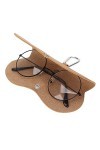 Étui à Lunettes, étui à Lunettes de Soleil en Cuir PU Souple Étuis à Lunettes Support de Rangement avec Clip, Étuis élégants 