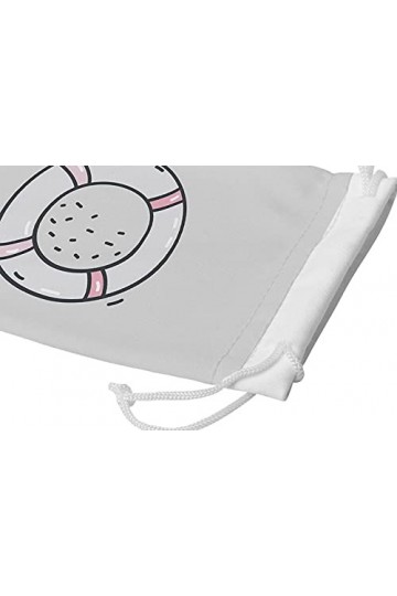 Bonamaison Imprimé Numériquement Lunettes Étui avec Cordon ​de Serrage, 100% Coton, Sac Lunettes, Pochette à Lunettes, 1 Pièc