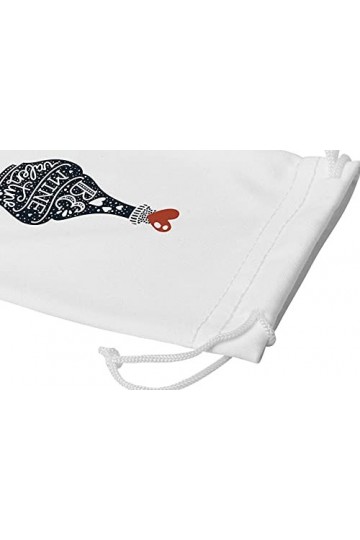 Bonamaison Imprimé Numériquement Lunettes Étui avec Cordon ​de Serrage, 100% Coton, Sac Lunettes, Pochette à Lunettes, 1 Pièc