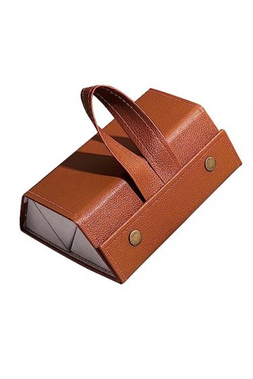 Linsition Étui à voyage - Étui organisateur soleil en cuir PU pliable,Boîte rangement portable pour lunettes, organisateur so