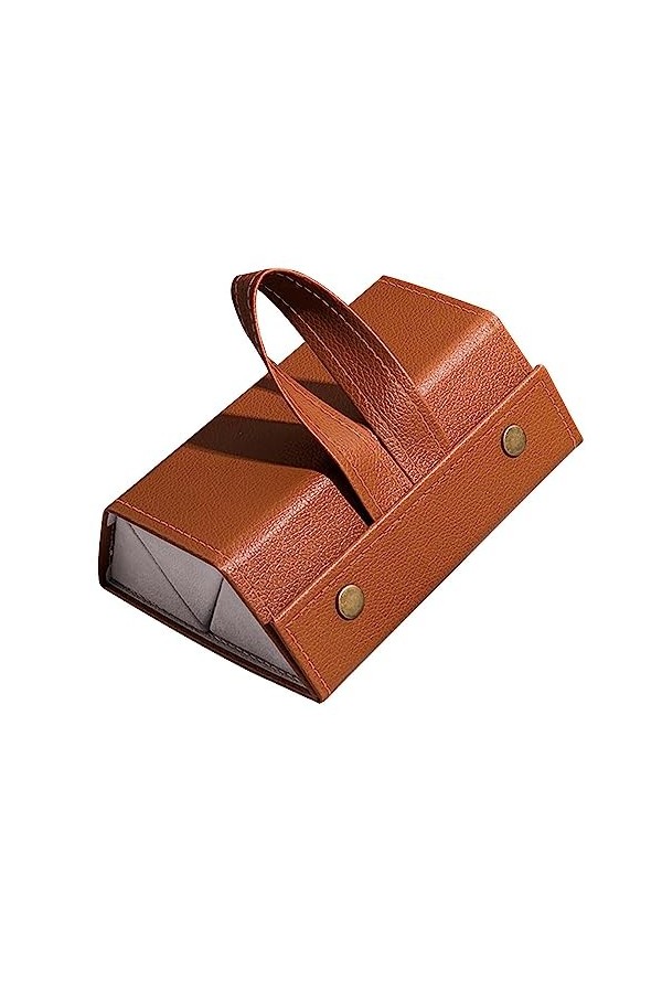 Linsition Étui à voyage - Étui organisateur soleil en cuir PU pliable,Boîte rangement portable pour lunettes, organisateur so