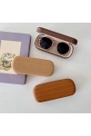NATHA ÉTui À Lunettes Portable BoîTe de Cadre de Lunettes À Grain en Bois Dur Lunettes de Lecture Support de Lunettes de Sole