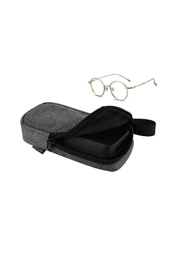 Ceolup Étui à lunettes - voyage pour lunettesoleil | Étui protection unisexe - Étui à lunettesoleil en cuir PU avec sac range