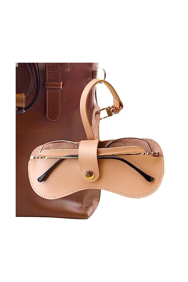 Sac à lunettes – Sac à lunettes tendance – Sacs à lunettes souples et portables pour soleil – Pochette transport en cuir synt