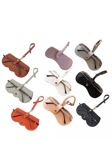 Voiakiu Lunettes Soleil en Cuir Souple, étui à Lunettes en Cuir Souple Portable, Sac à Lunettes léger et Souple pour lété, R