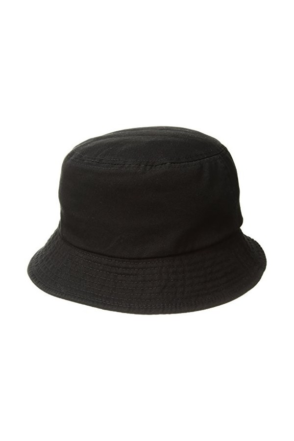 Kangol Washed Bucket Bob, Noir Noir , Small Mixte
