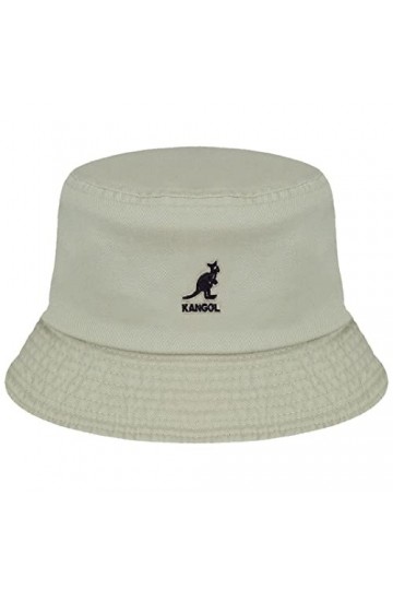 Kangol Washed Bucket Bob, Vert Kaki, Medium Mixte