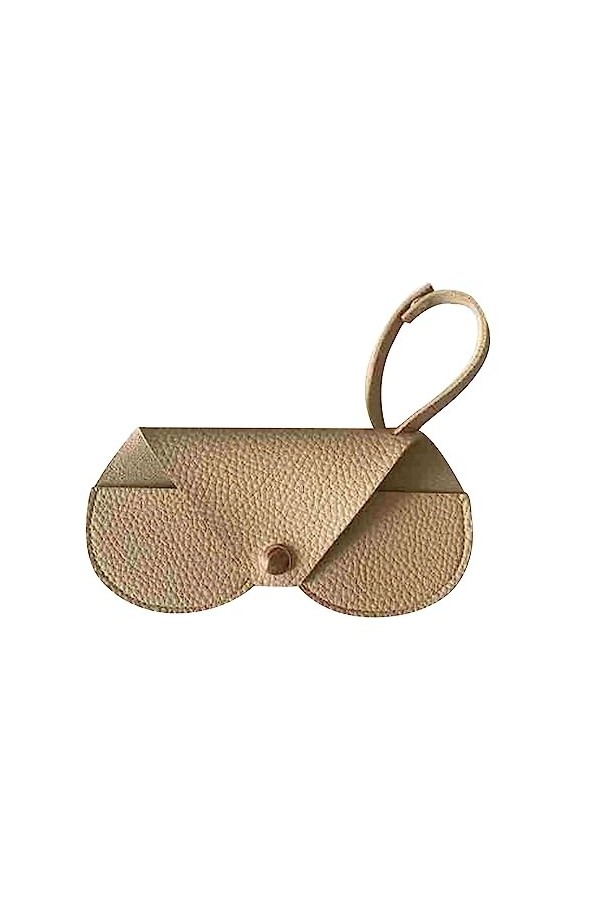 huihuay Sac à lunettes Portable fait à la main en PU avec lanière étui à lunettes de soleil suspendu boîte de rangement pour 