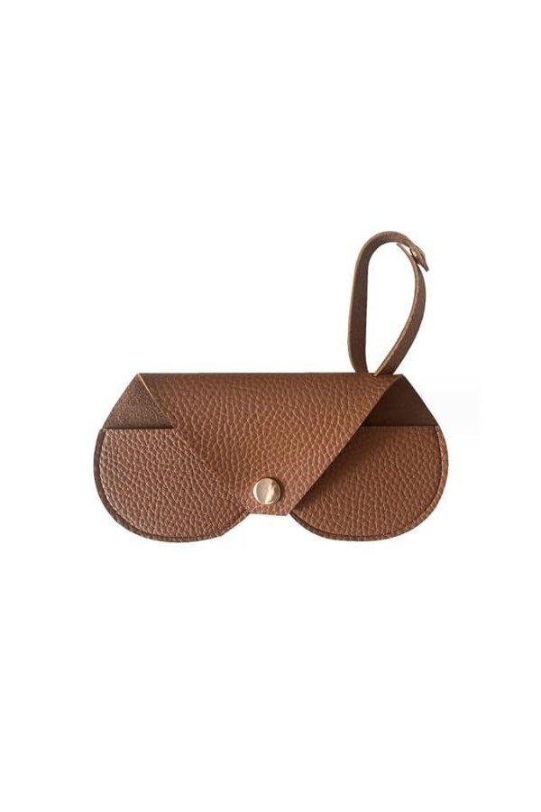 huihuay Sac à lunettes Portable fait à la main en PU avec lanière étui à lunettes de soleil suspendu boîte de rangement pour 