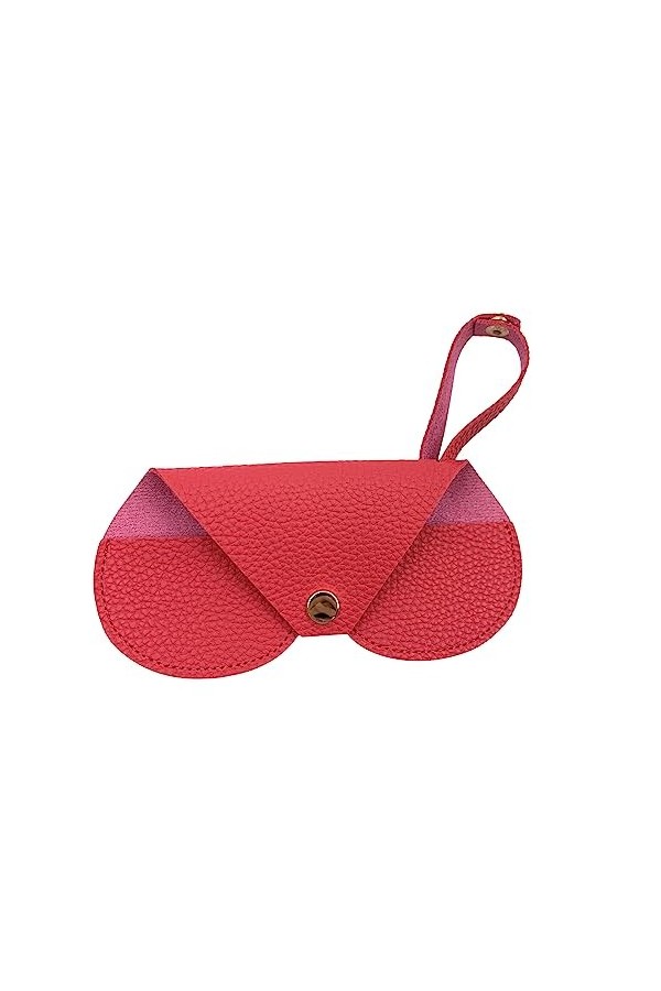 huihuay Sac à lunettes Portable fait à la main en PU avec lanière étui à lunettes de soleil suspendu boîte de rangement pour 
