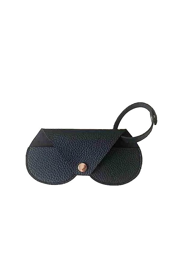 huihuay Sac à lunettes Portable fait à la main en PU avec lanière étui à lunettes de soleil suspendu boîte de rangement pour 