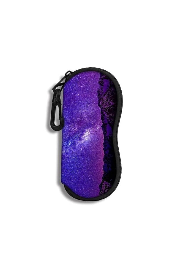 Étui à Lunettes Lunettes de Soleil Pochette Souple Avec Clip de Ceinture étui à Lunettes Ultra Léger en Néoprène à Fermeture 