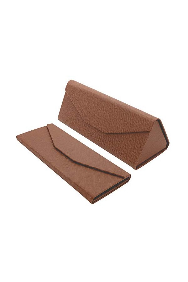 TBOC Étui Pliable pour Lunettes - Boîte [Rose Fuchsia] Rigide [Triangulaire] avec [Fermeture Magnétique] Doublure Intérieur L