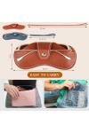 Jwogngls Lot de 3 étuis à lunettes en cuir tendance pour lunettes de soleil, étui à lunettes de soleil, étui à lunettes pour 