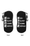 AOOEDM Lunettes de soleil étuis souples avec clip de ceinture étui à lunettes portable manger sommeil anime répéter japonais 