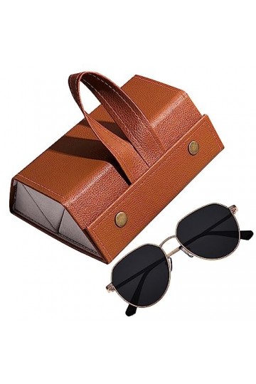 Étui À Voyage Pliable En Cuir PU Pour Soleil, Mallette Rangement Multi-lunettes Soleil Organisateur Étui Voyage, Étuis À Lune