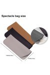 XPEX Lot de 3 étuis à lunettes en cuir PU souple étui à lunettes de lecture portable sac de rangement pour lunettes, avec tro
