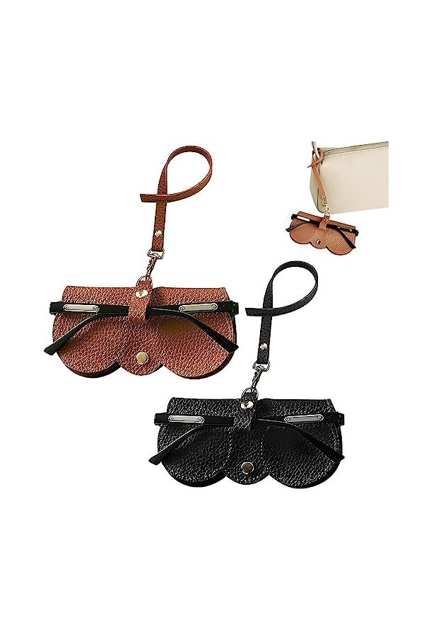 Bogoro 2 Pcs Étui À Lunettes Souple pour Femme, Étui À Lunettes De Soleil Souple, Étui Portable pour Lunettes de Soleil, Poch