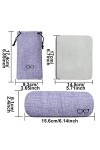 SZXMDKH Étuis à Lunettes Rigides en Toile de Lin,Portable Étui de Protection pour Lunettes,avec Une Chiffon à Lunettes,lunett
