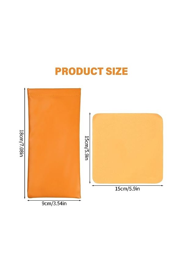 Étui Lunettes 4 Pièces Avec Chiffon à Lunettes, Souple PU Cuir Sac Lunettes, Étui à Lunettes de Voyage, Étuis Souples pour Lu