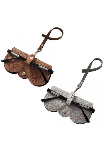 GANMFOYC 2 pièces Sac à lunettes de soleil en cuir souple, pochette à lunettes portable, pochette pour lunettes de soleil, ét