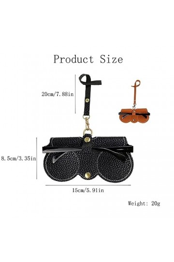 GANMFOYC 2 pièces Sac à lunettes de soleil en cuir souple, pochette à lunettes portable, pochette pour lunettes de soleil, ét