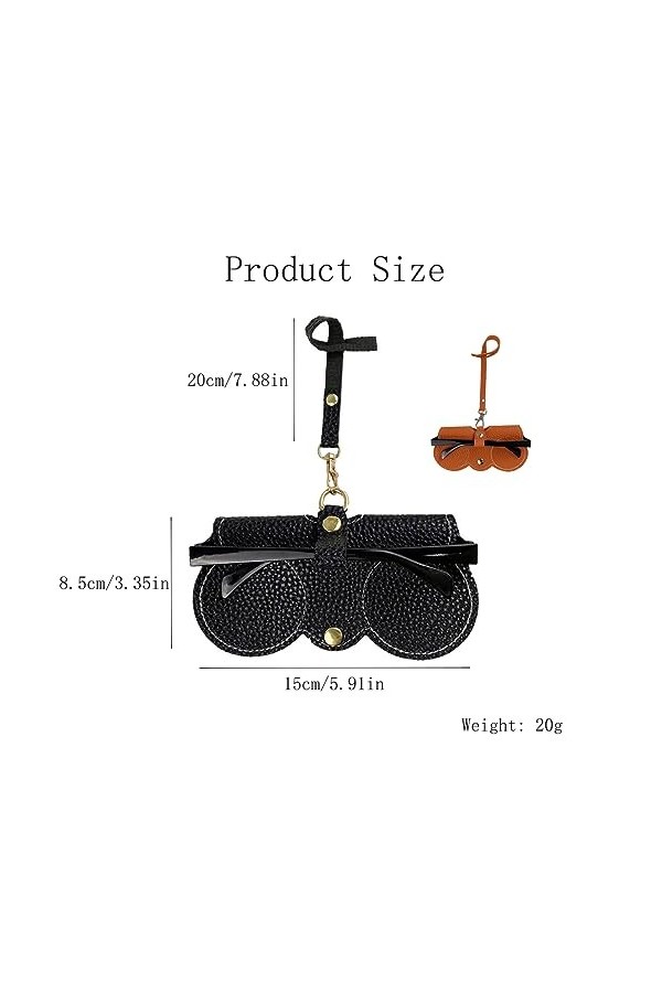 GANMFOYC 2 pièces Sac à lunettes de soleil en cuir souple, pochette à lunettes portable, pochette pour lunettes de soleil, ét