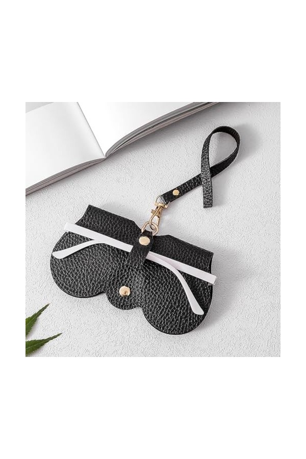 Tiardey 3PCS Étuis à Lunettes pour Femmes Étui à Lunettes Souple Sac de Lunettes de Soleil en Cuir Souple avec Lanière pour L