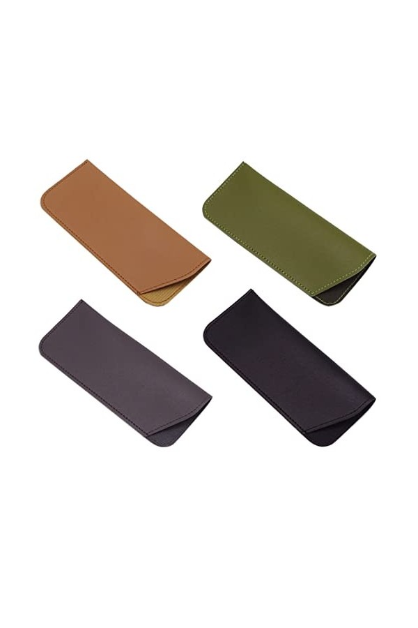 SULIUDAJI Lot de 4 étuis à lunettes, étui à lunettes en feutre, étui souple à glisser dans la pochette, étui de rangement pou
