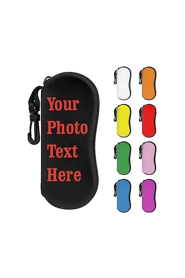 Etui à lunettes de soleil personnalisé pour femme homme enfant avec votre photo, étui à lunettes de soleil personnalisé, étui
