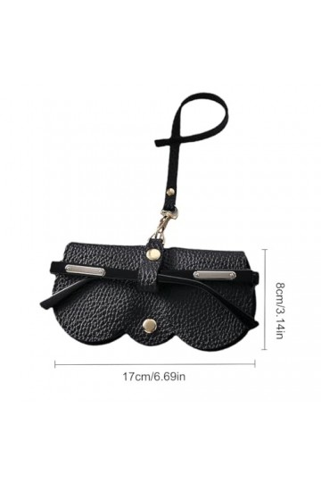 2 PCS Étui lunettes cuir - Étui À Lunettes À Accrocher Au Sac À Main Sacs À Bandoulière - Etui à Lunettes pour Hommes et Femm