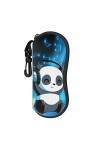 AOOEDM Étui à lunettes de soleil souple avec clip de ceinture Panda Écouter de la musique Portable Ultra léger en néoprène Zi