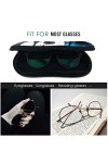 AOOEDM Étui à lunettes de soleil souple avec clip de ceinture Panda Écouter de la musique Portable Ultra léger en néoprène Zi