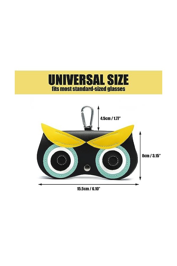 CORTNEY Sac À Lunettes de Sole il en Cuir Souple, Étui À Lunettes Portable, Mince pour Lunettes de Soleil, Porte Lunettes de 