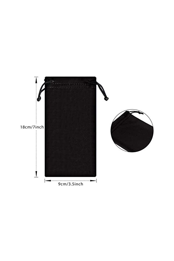 PLABBDPL 6 Pack Sac Bijoux Lunettes, Microfiber lunettes de soleil Lunettes étui Pochette, Gadgets Nettoyage & Stockage Pouch