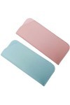 ZTXPRO Lot de 2 étuis à lunettes en cuir synthétique souple pour femmes, hommes, adultes - Rose et violet, Rose/bleu, taille 