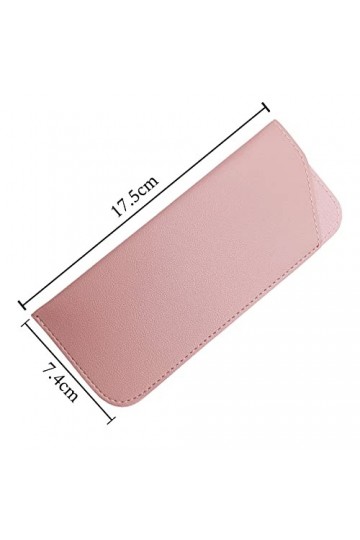 ZTXPRO Lot de 2 étuis à lunettes en cuir synthétique souple pour femmes, hommes, adultes - Rose et violet, Rose/bleu, taille 