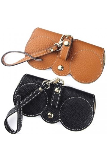 SYQZMYA Lot de 2 étuis à lunettes de soleil, étui portable tendance pour lunettes de soleil, étui à lunettes en cuir souple p