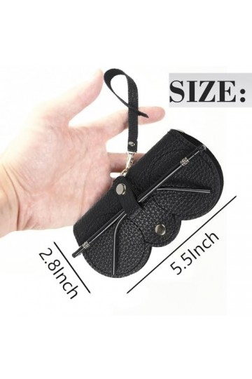 SYQZMYA Lot de 2 étuis à lunettes de soleil, étui portable tendance pour lunettes de soleil, étui à lunettes en cuir souple p