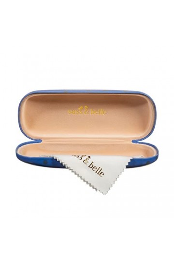 Sass & Belle Purrfect Étui à lunettes Motif chat, bleu, taille unique