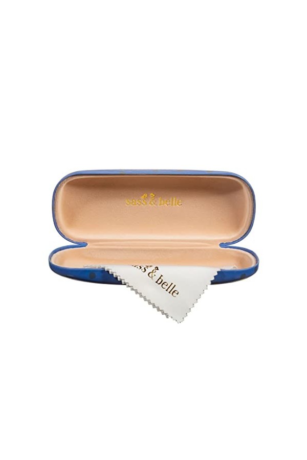 Sass & Belle Purrfect Étui à lunettes Motif chat, bleu, taille unique